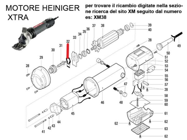 RICAMBIO HEINIG XTRA GUARNIZ PER FLANGIA FIG. XM32 Cod: ABBHE701-612
