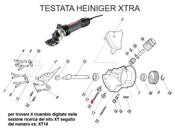 RICAMBIO HEINIG XTRA VITE 4X28 FIG .XT22 Cod: ABBHE717-726