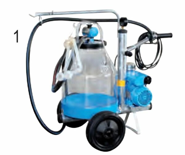 CARRELLO MUNGITORE MILKLINE CAPRE con secchio inox