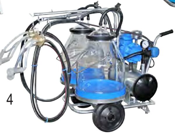 CARRELLO MUNGITORE MILKLINE CAPRE 2 secchi inox